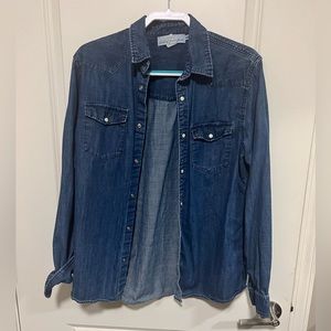 Denim Button Down Shirt Large